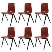 Set of Six Industrial Dining Chairs by Elmar Flötotto, 1970