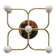 Five-Light Brass Wall Light by Leola, 1970