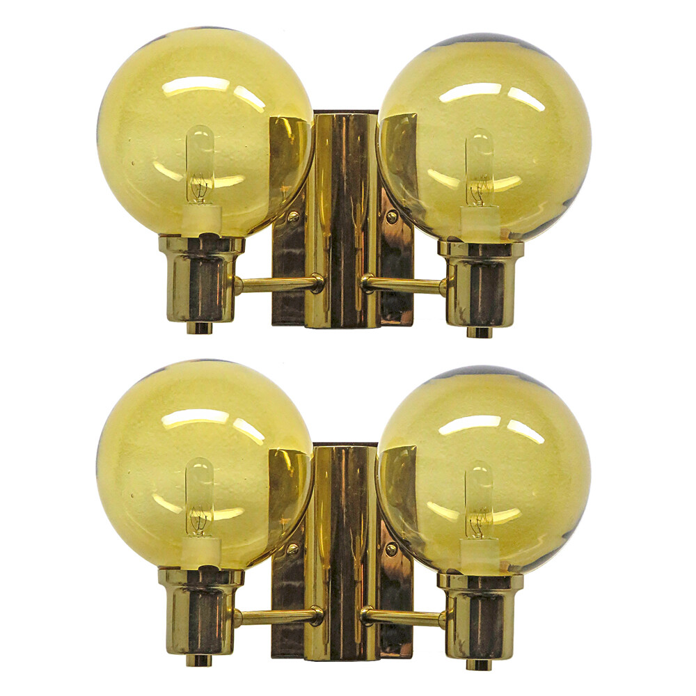 Hans Agne Jakobsen Double Arm Wall Lights, 1950
