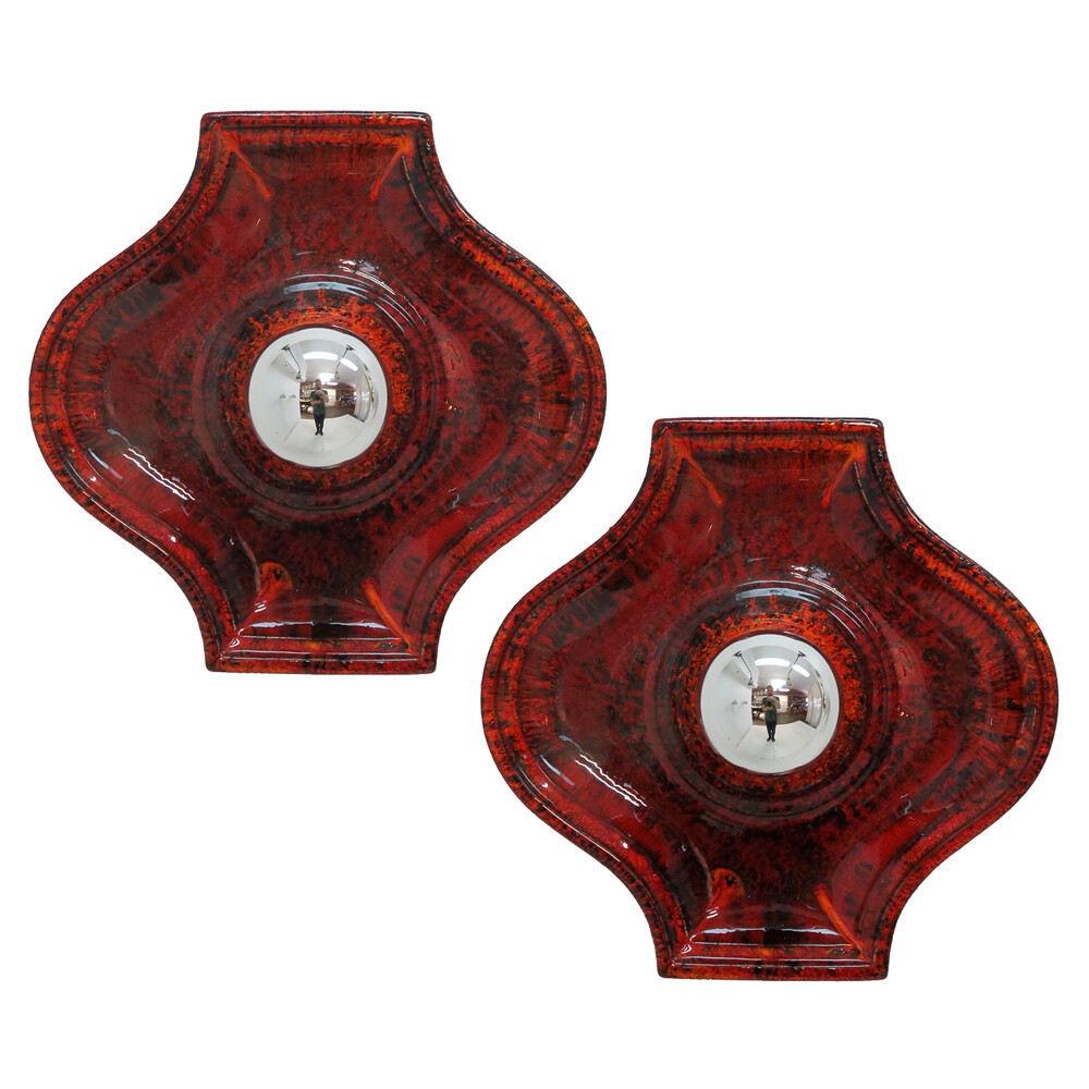 German Ceramic Wall Lights, 1960