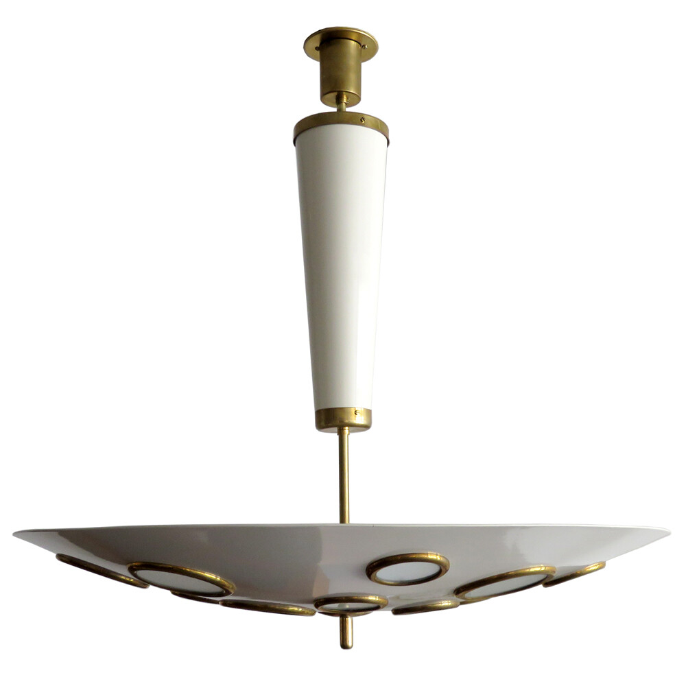 Large Scale Pendant Light by Lumen Milano, 1950