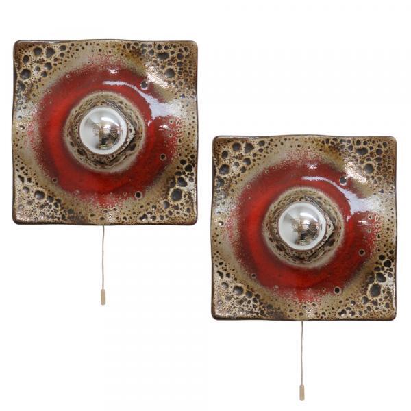 German Ceramic Wall Lights, 1970