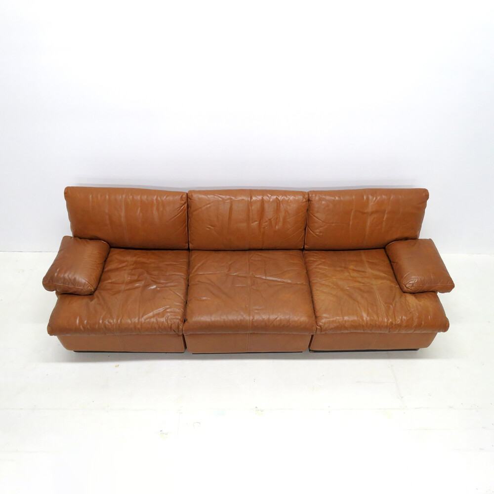 Finnish Modular Leather Sofa by BJ Dahlquist, 1970 - Gallery L7