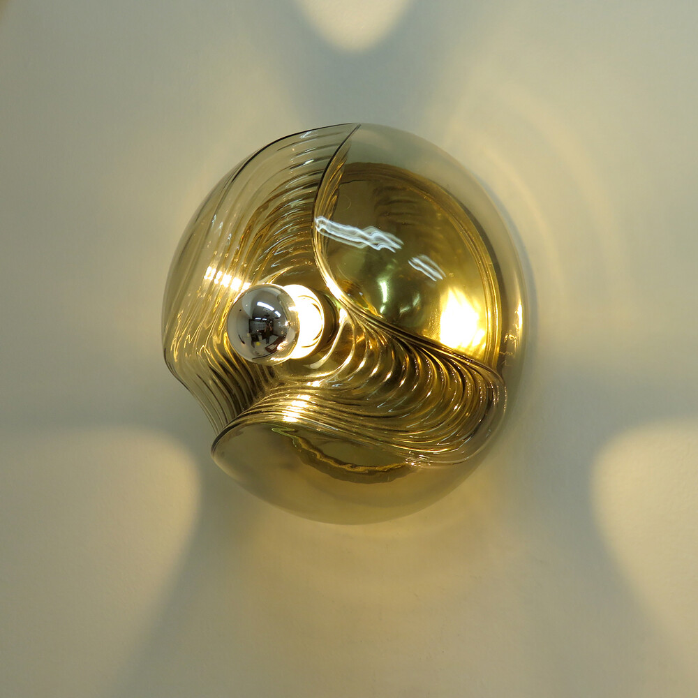 Peill & Putzler Smoked Glass Flushmount Light, 1970 - Gallery L7