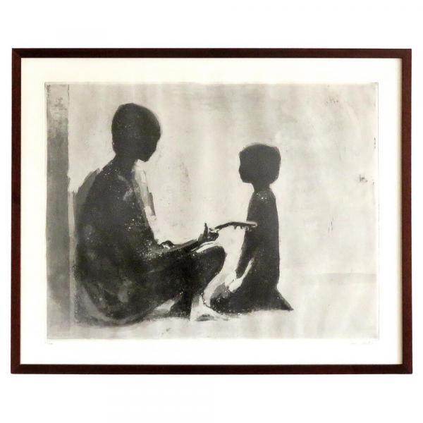 Louis Bastin 'Untitled' Lithography, signed, numbered 24/260, 1970