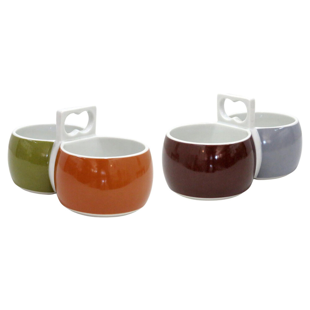 Porcelain Double Dip Bowls 'Chromatics' by Arzberg, 1971
