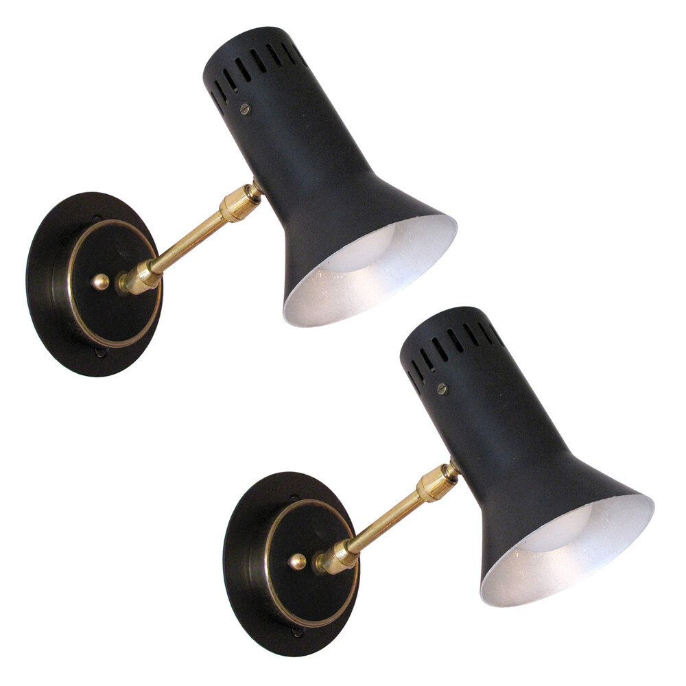 Pair of Italian Wall Lights, 1950