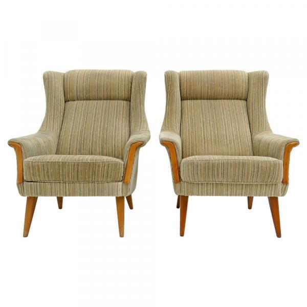 Danish Wingback Chairs, 1950