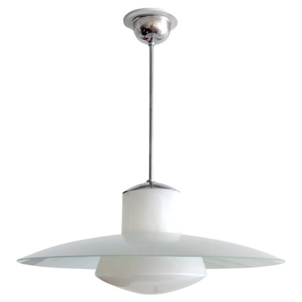Kandem Glass Pendant Light, 1930