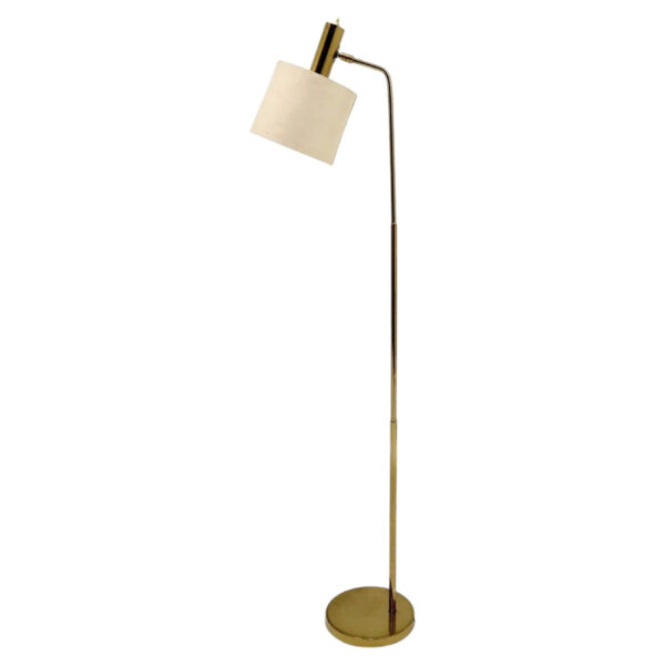 Swedish Brass Floor Lamp "B-03" by Bergboms 1960