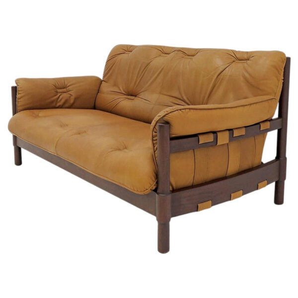 Leather Sofa/Settee in Style of Jean Gillon, 1960