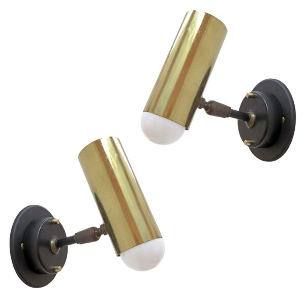 Wall Lights by Jean Boris Lacroix in Brass, 1950